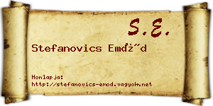 Stefanovics Emőd névjegykártya
